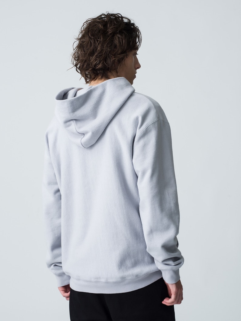 Organic Cotton Washed Sweat Hoodie 詳細画像 light gray 3