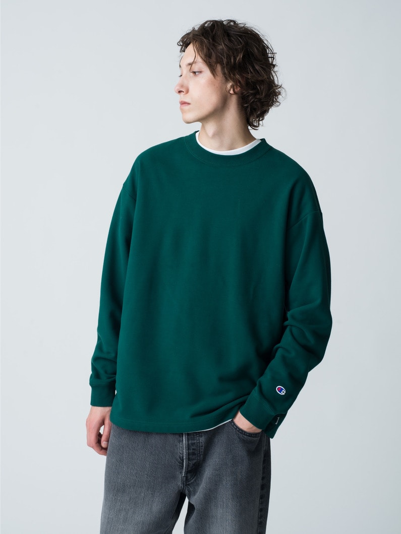 Embroidery Logo Long Sleeve Tee 詳細画像 green