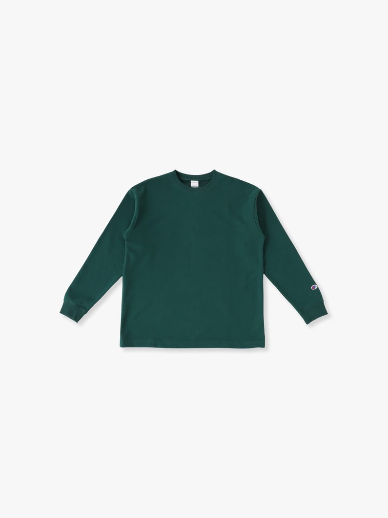 Embroidery Logo Long Sleeve Tee 詳細画像 green 4