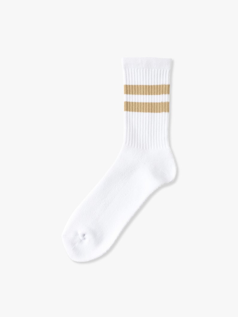 Line Socks（beige/khaki/medium gray/navy/gray/black） 詳細画像 beige