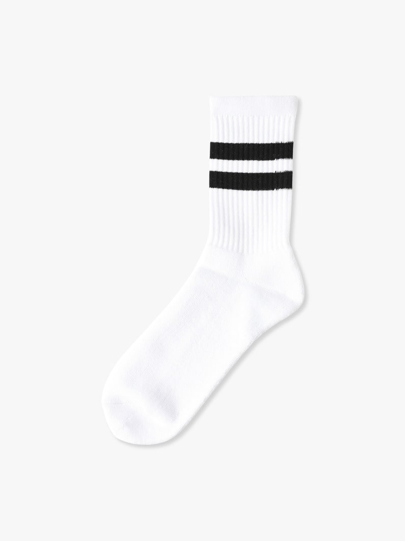 Line Socks（beige/khaki/medium gray/navy/gray/black） 詳細画像 black