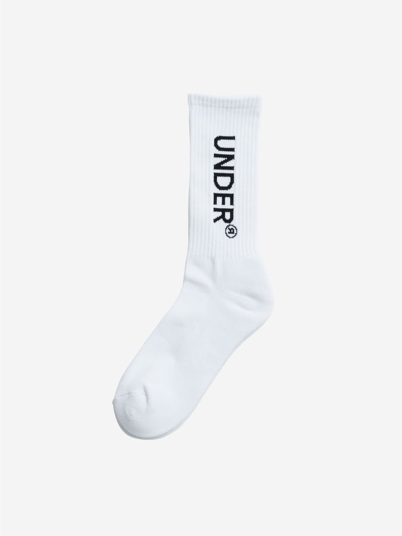 Logo Socks（white/black） 詳細画像 white