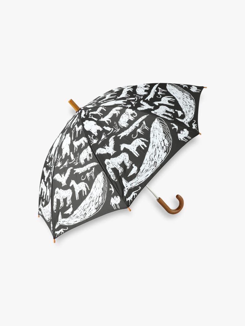 Geometry Umbrella (50cm/animal black) 詳細画像 black 1