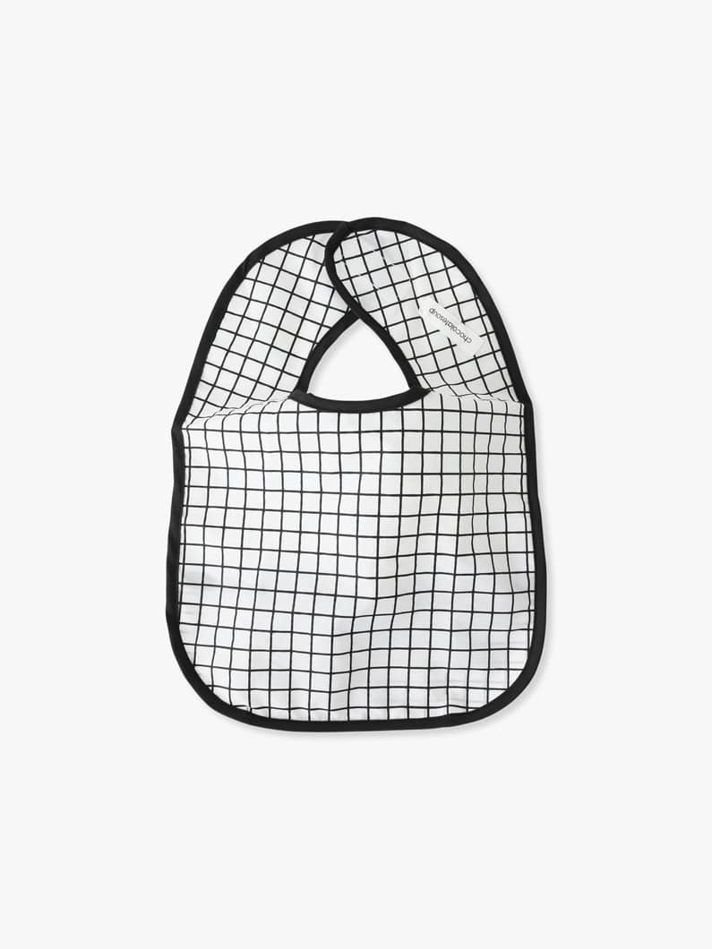 Geometry Meal Bib (grid) 詳細画像 white 1