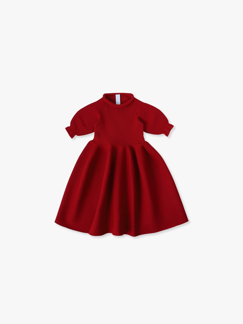 Pottery Kid Puff Sleeve Dress (pink/red/navy/95-130cm) 詳細画像 red