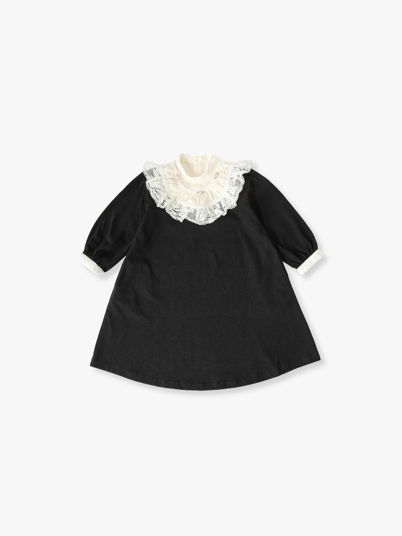 Cotton Dress (100/120cm) 詳細画像 black 1