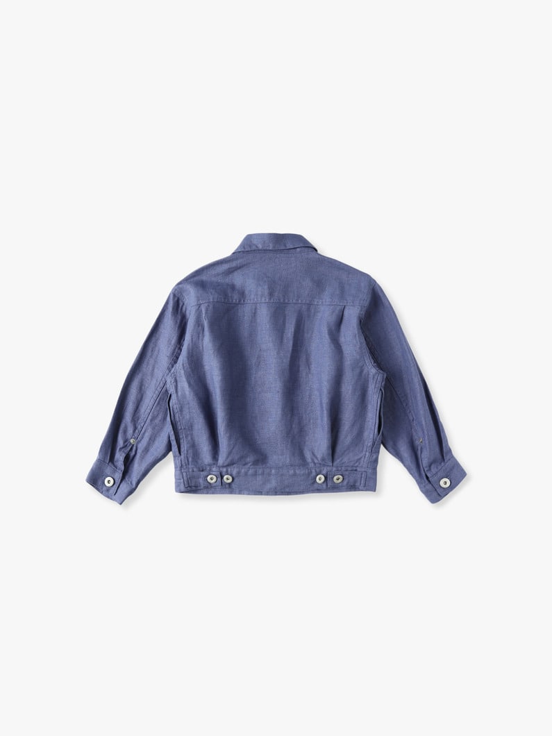 Linen Twill Jacket (100-135cm) 詳細画像 purple 1