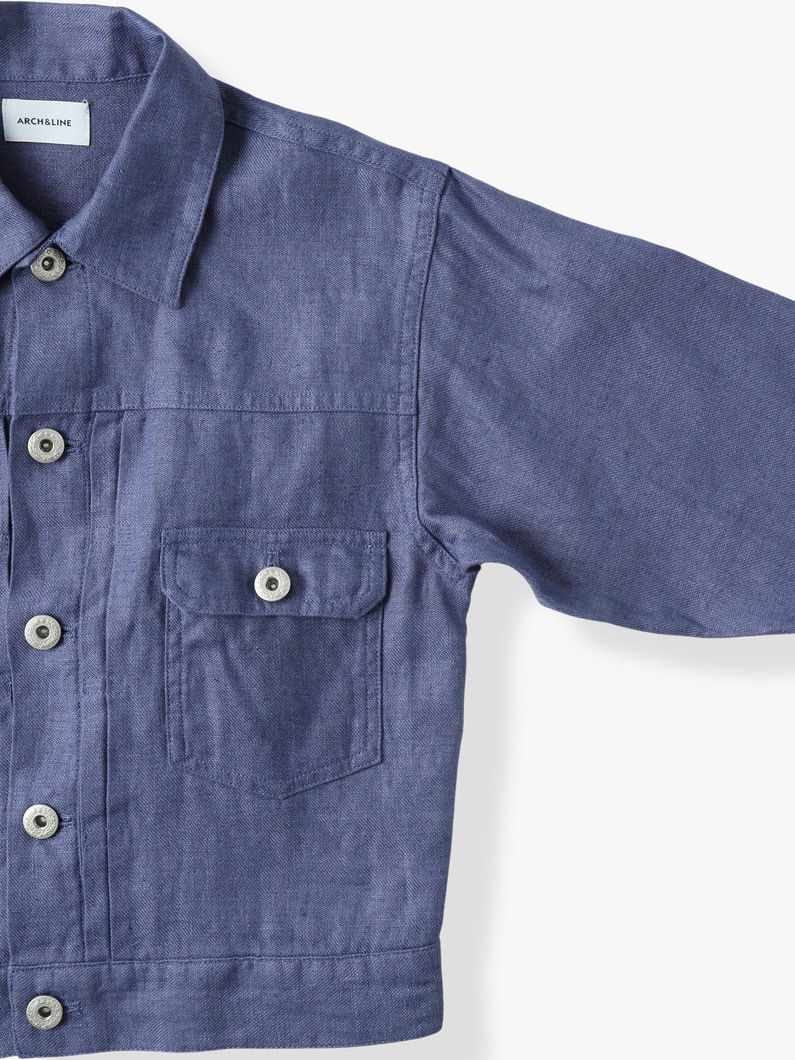 Linen Twill Jacket (100-135cm) 詳細画像 purple 2