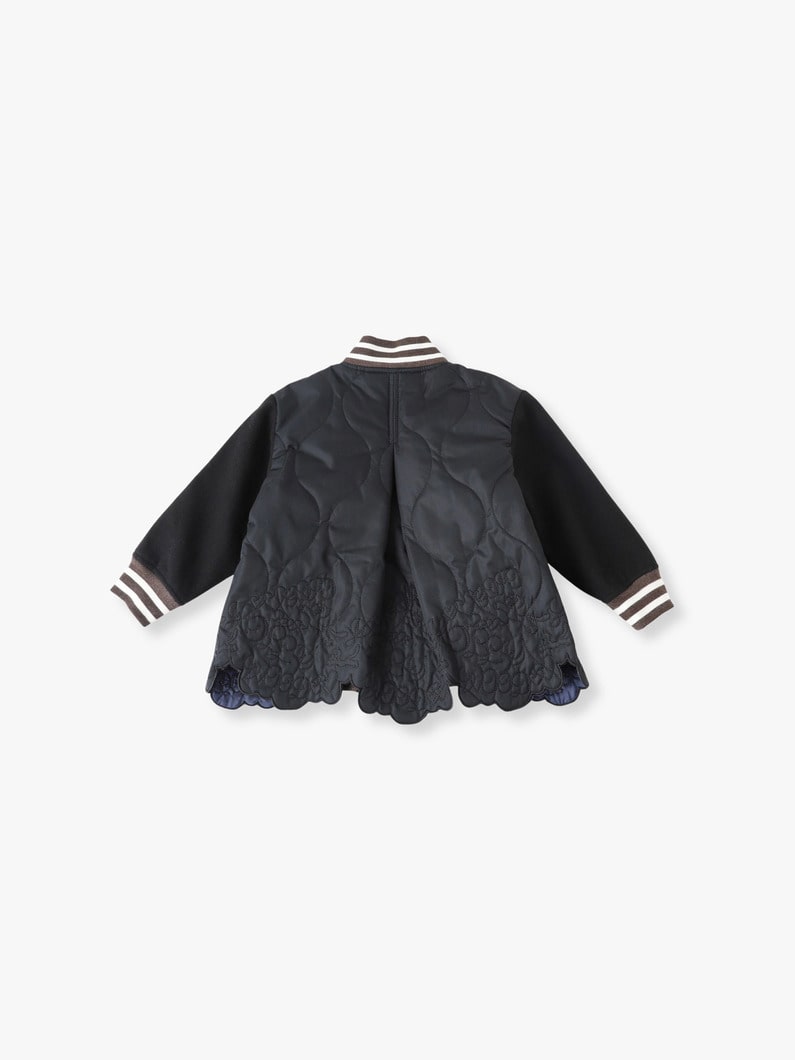 Scallaped Quilt Varsity Jacket (100/120cm) 詳細画像 black 1