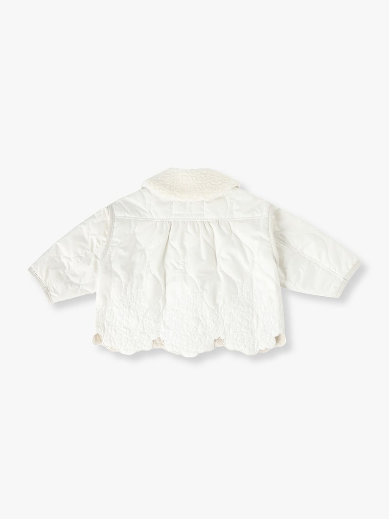 Scallop Quilt Jacket (100/120cm) 詳細画像 white 1