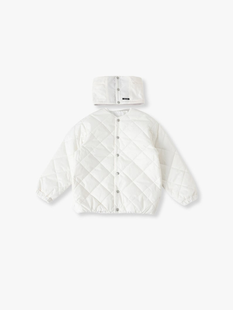 Recycle Nylon Padding 3way Blouson＆Snood (100-135cm) | ジャケット 詳細画像 white 1