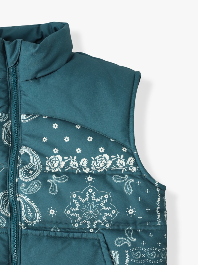 Paisley Puffer Vest (8-10year) 詳細画像 dark blue 2