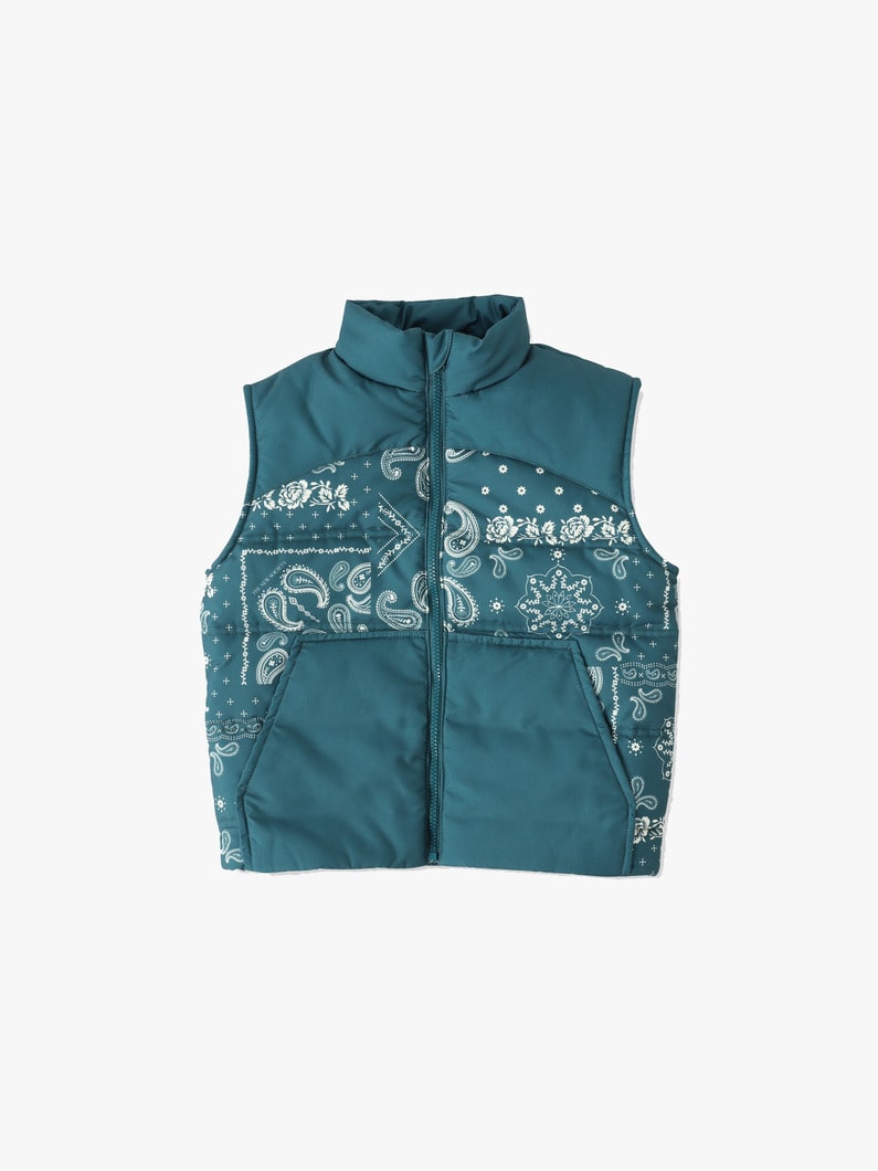 Paisley Puffer Vest (8-10year) 詳細画像 dark blue 1