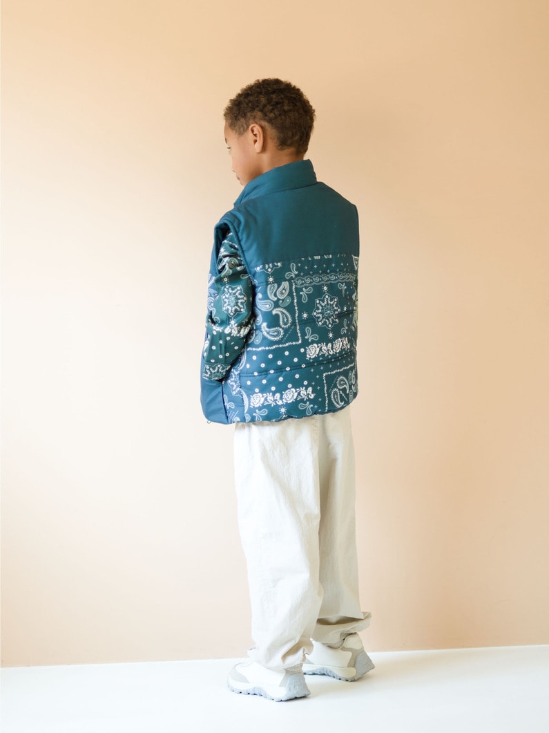 Paisley Puffer Vest (8-10year) 詳細画像 dark blue 2