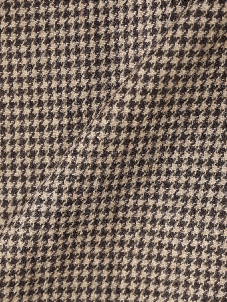 Oversized Houndstooth Checked Wool Jacket (8/10year) 詳細画像 brown 3