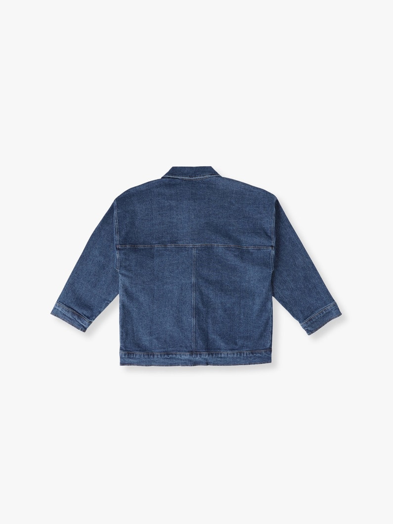 Oversized Blue Denim Jacket (8/10year) 詳細画像 indigo 1