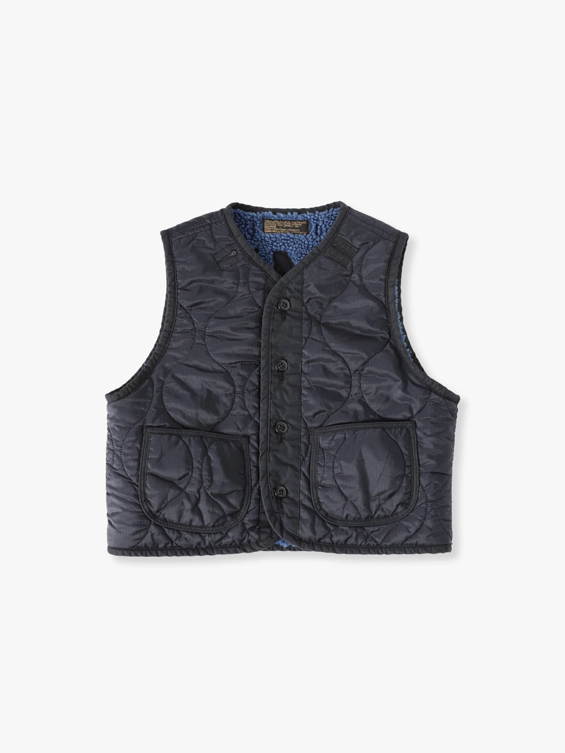 Quilting Inner Reversible Vest (120cm) 詳細画像 navy 2