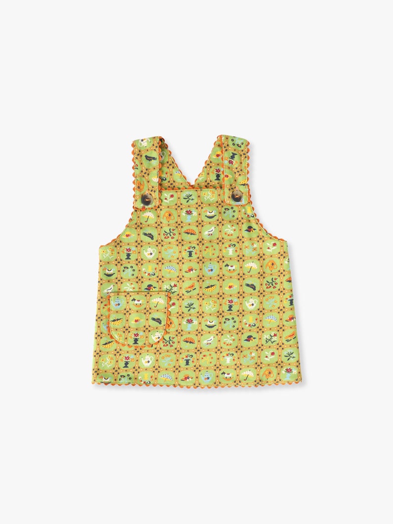 Apron Top (green/white/2-6year) 詳細画像 green 1