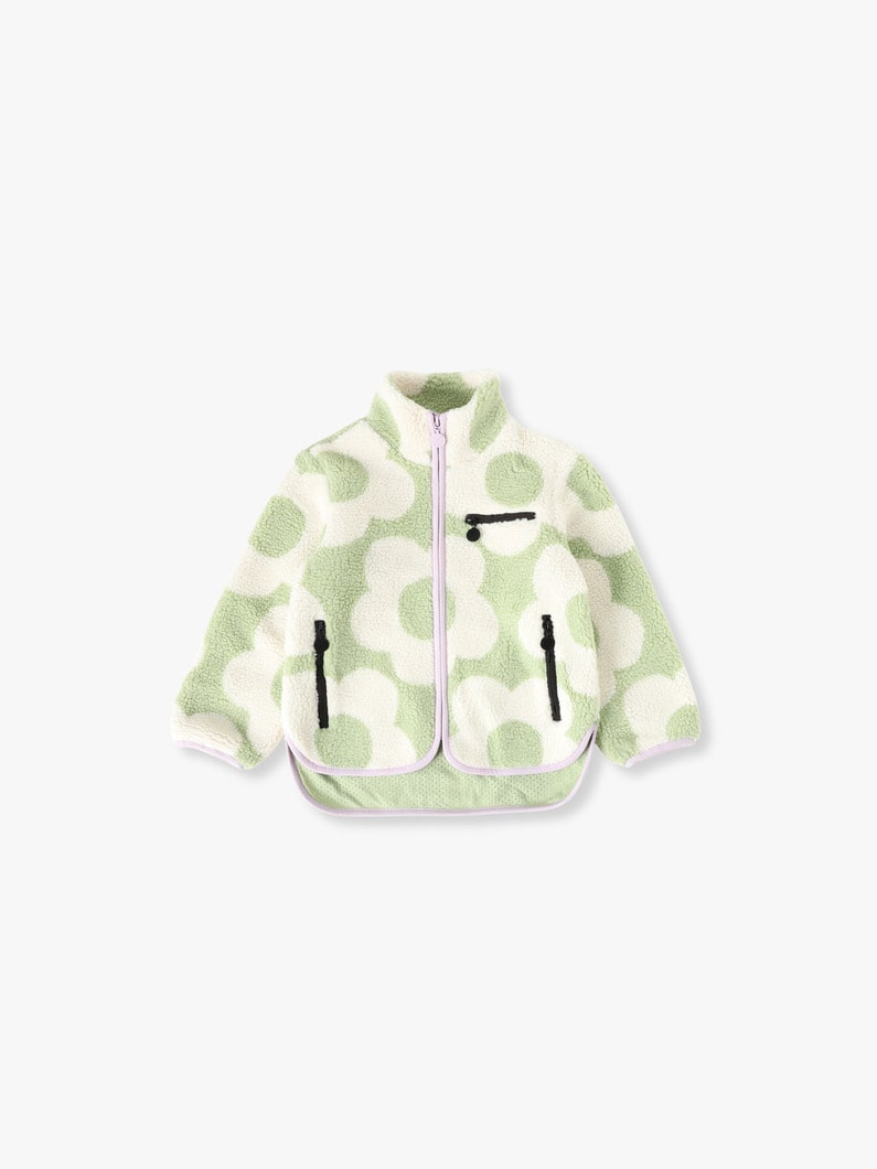 Flower Graphic Sherpa Fleece Jacket (4-8year)【ジャケット】 詳細画像 light green 1