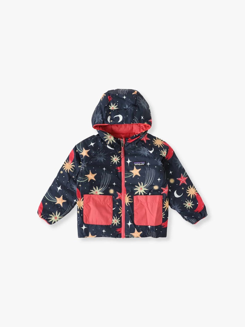 Baby Reversible Down Sweater Hoody (brown/navy/12month-5year) 詳細画像 navy 1