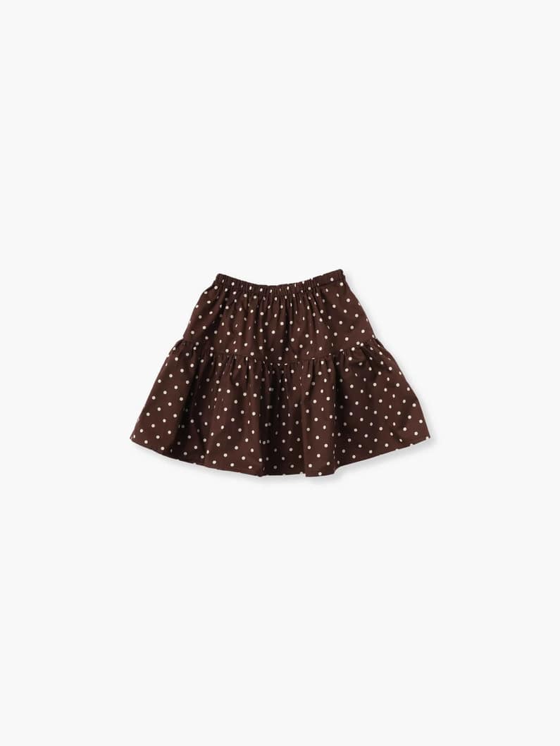 Dot Skirt (brown/blue/100-135cm) 詳細画像 brown 4