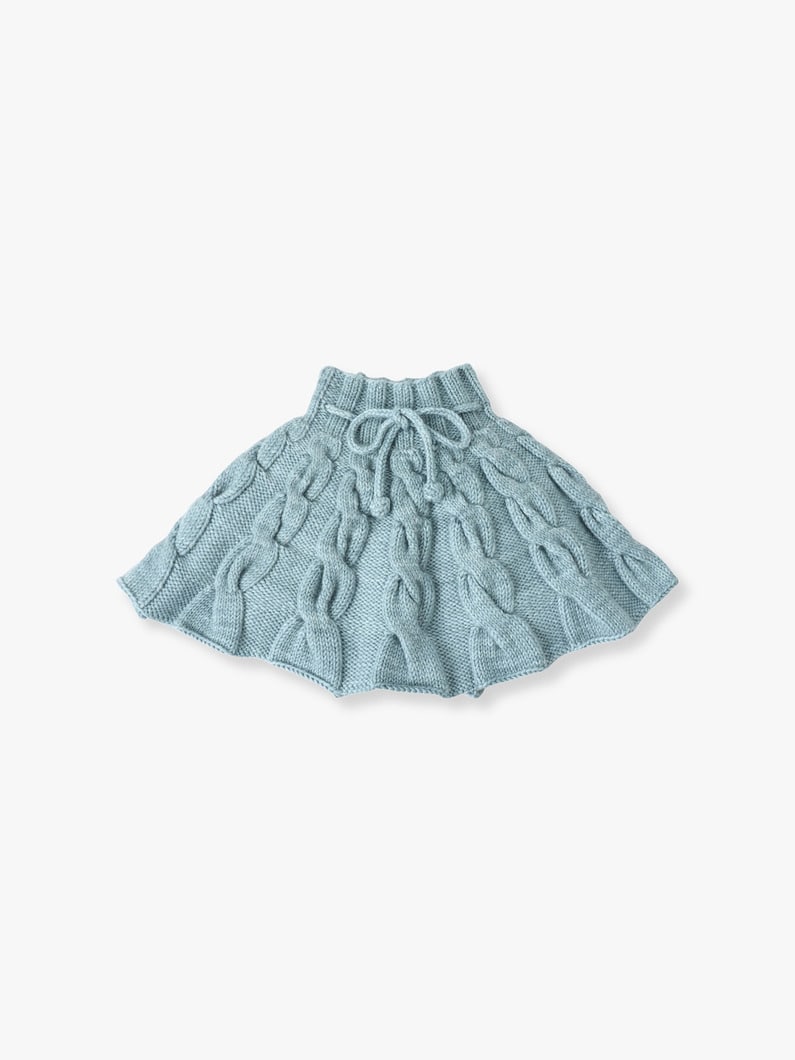 Cable Skating Culotte Skirt (light pink/light blue/12-24month) 詳細画像 light blue 1