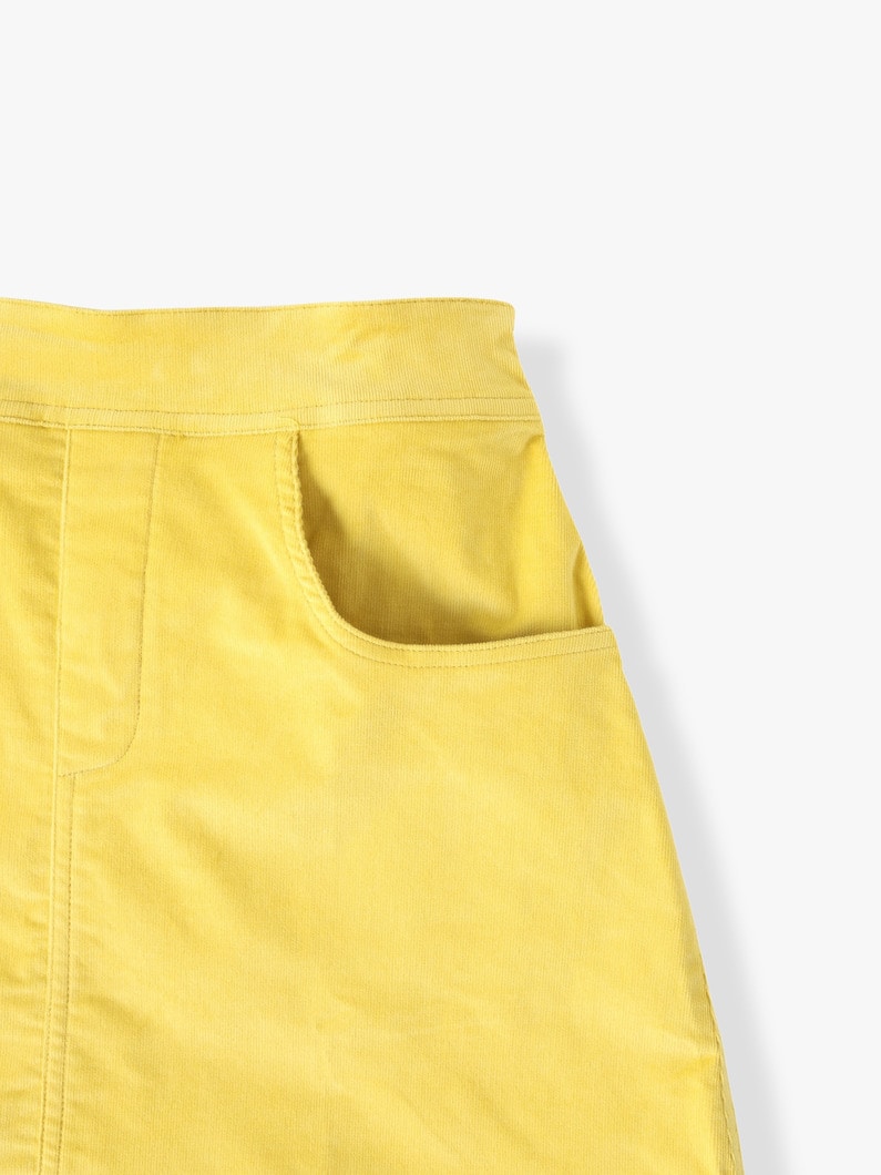 Corduroy Mini Skirt (8/10year) 詳細画像 yellow 2