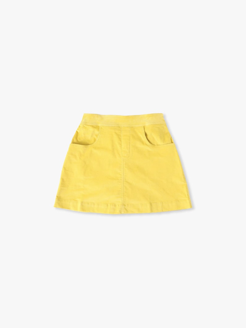 Corduroy Mini Skirt (8/10year) 詳細画像 yellow 3