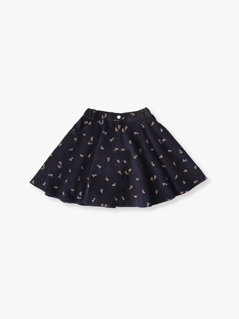 Flower Corduroy Skirt＆Ribbon Head Band (4-10year)【スカート】 詳細画像 other 1