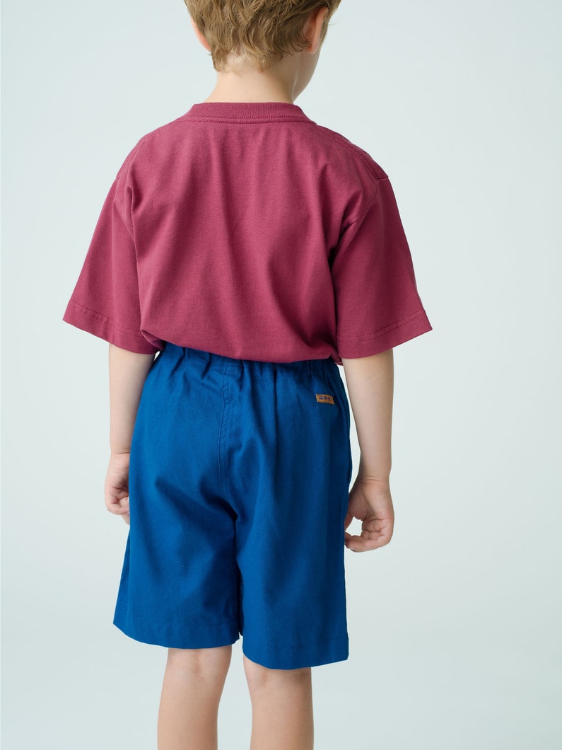 Linen Cotton Fabric Shorts (red/blue/coral/100-130cm) 詳細画像 blue 2