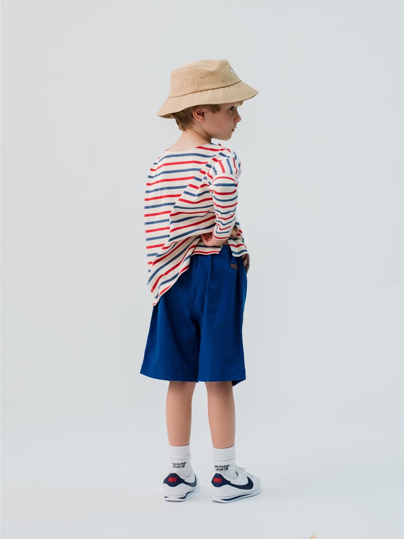 Linen Cotton Fabric Shorts (red/blue/coral/100-130cm) 詳細画像 blue 6