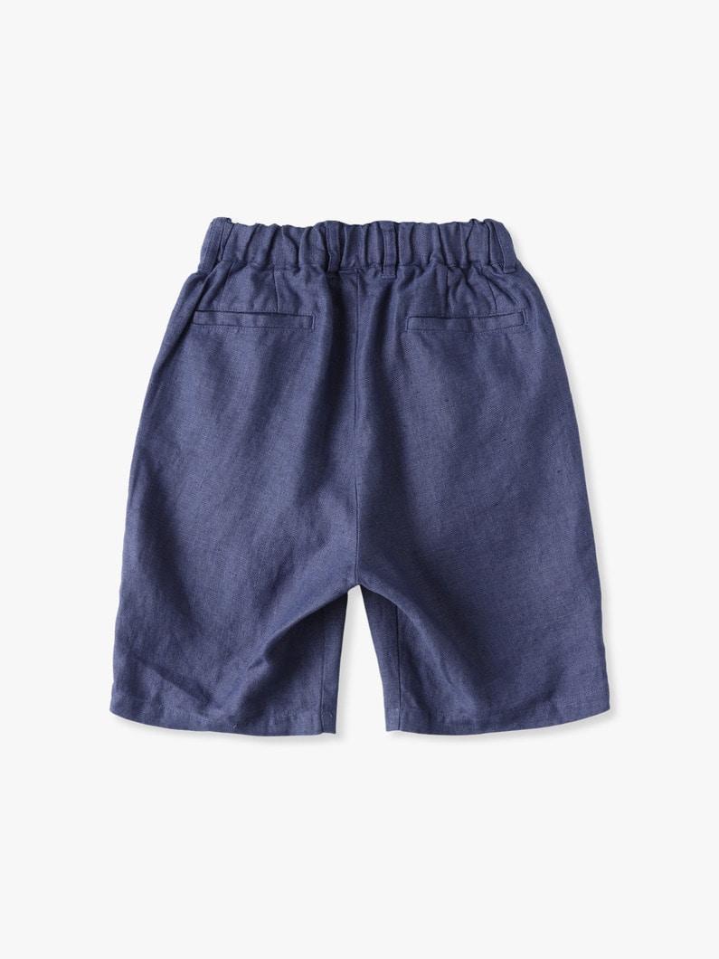 Linen Twill Easy Shorts (100-135cm) 詳細画像 purple 1