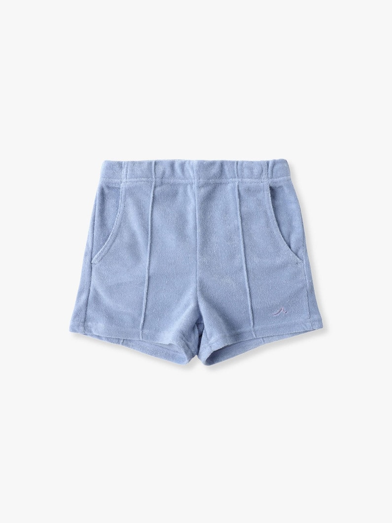 Tuck Pile Shorts (blue/light gray/85-130cm) 詳細画像 blue 4