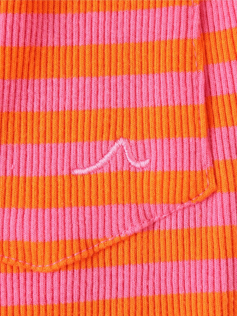 Rib Striped Legings (orange/blue/100-140cm) 詳細画像 orange 2