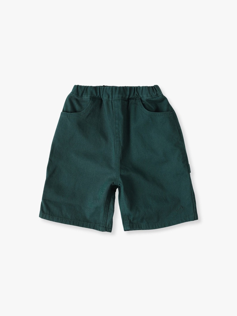 Painter Shorts (100-140cm/orange/green/brown/navy) 詳細画像 green 6