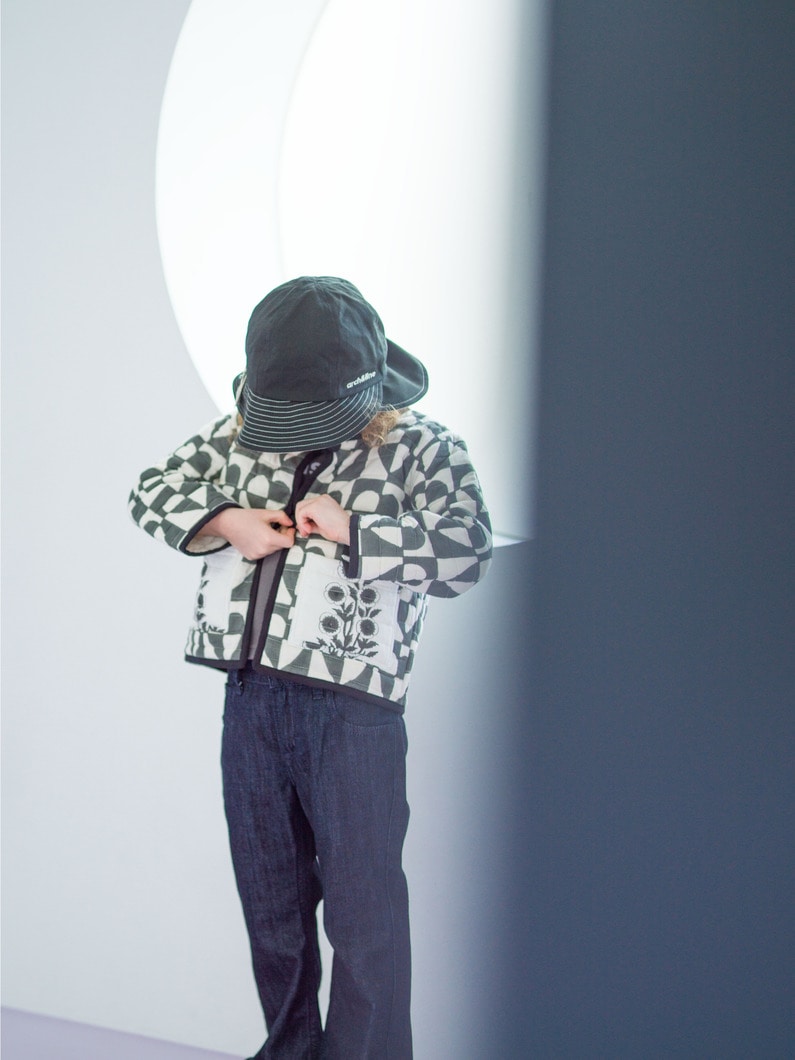 Flare Denim Pants (navy/off white/100-140cm) 詳細画像 navy 2