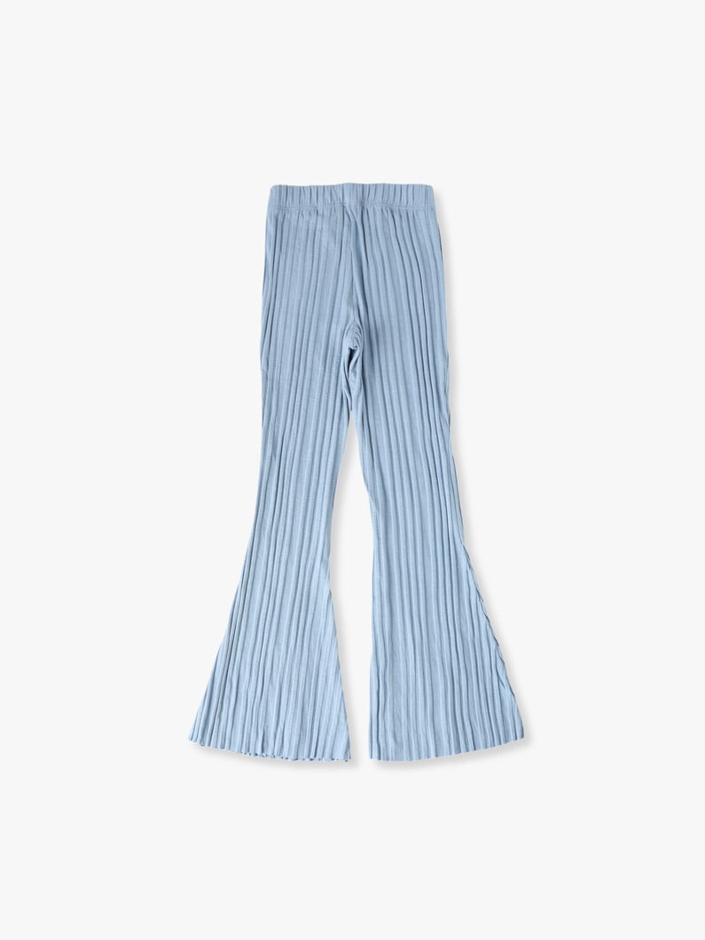 Ultra Wide Leg Rib Pants (8/10year) 詳細画像 light blue 1