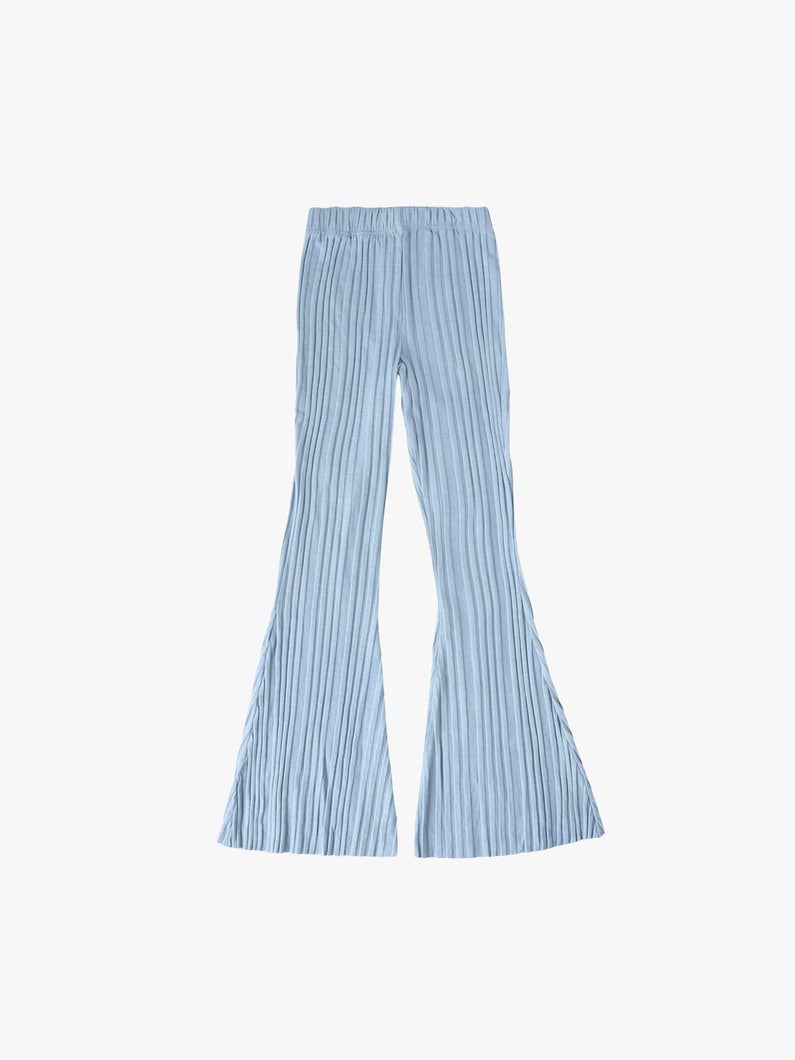 Ultra Wide Leg Rib Pants (8/10year) 詳細画像 light blue 3