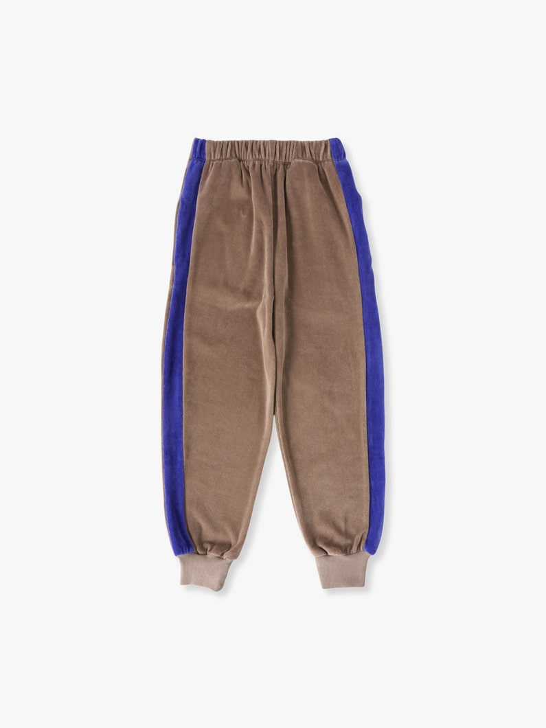 Charles Velvet Jogger Pants (light blue/brown/4-9year) 詳細画像 brown