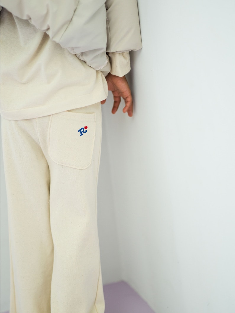 Embroidery Logo Flare Leggings (off white/90-130cm) 詳細画像 off white 5