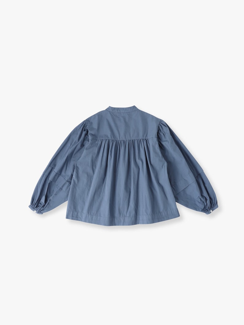 Box Pleated Blouse (8/10year) 詳細画像 blue 1