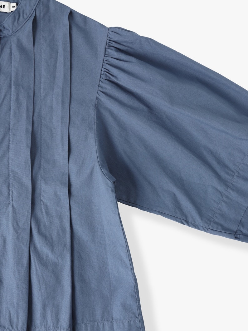 Box Pleated Blouse (8/10year) 詳細画像 blue 2