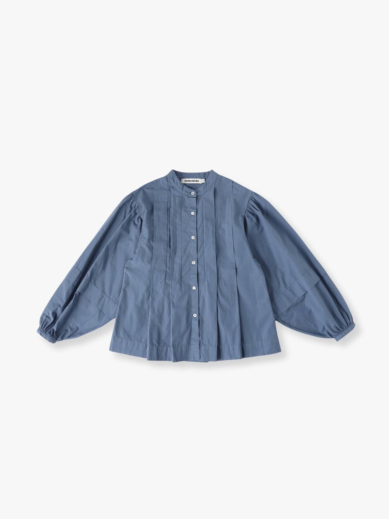 Box Pleated Blouse (8/10year) 詳細画像 blue 3