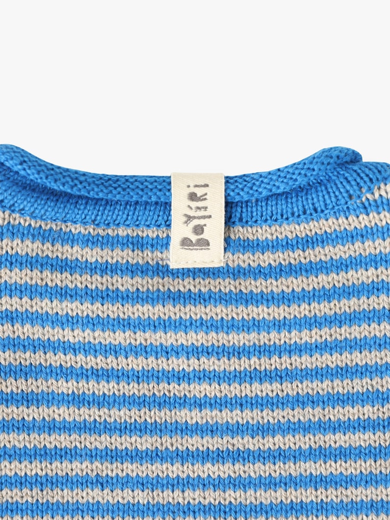 Snail Striped Knit Pullover (blue/yellow/6-12month) 詳細画像 yellow 3