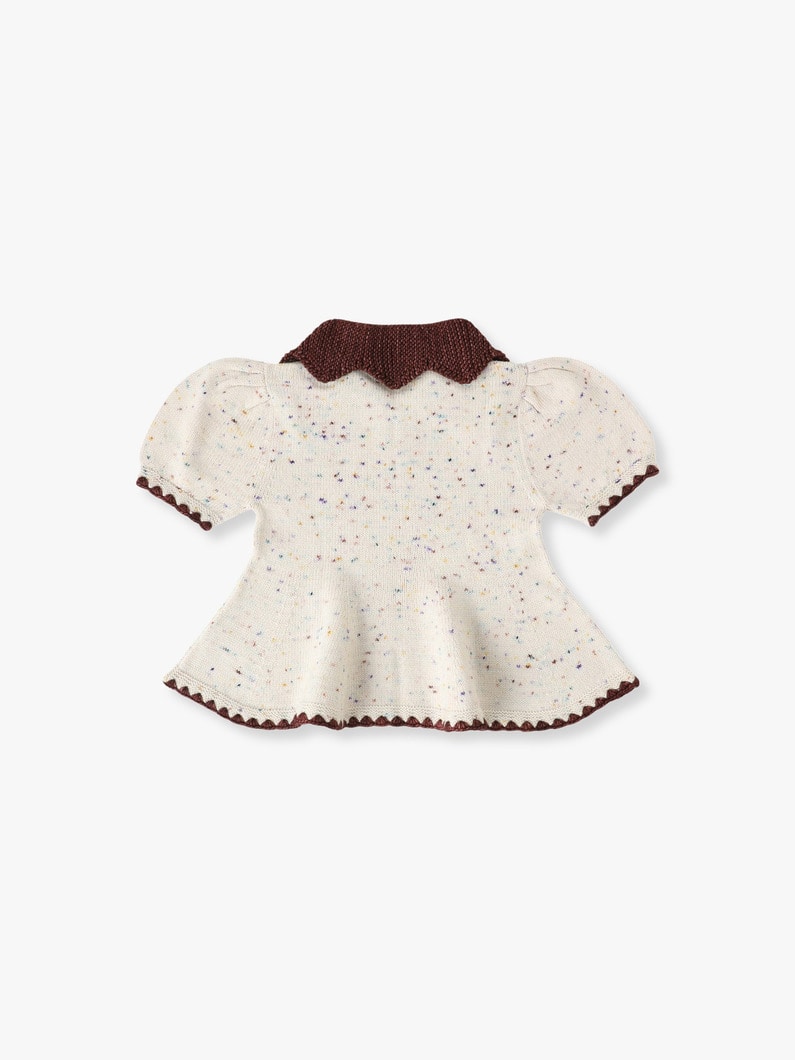 Crochet Trim Puff Top (6year) 詳細画像 off white 1