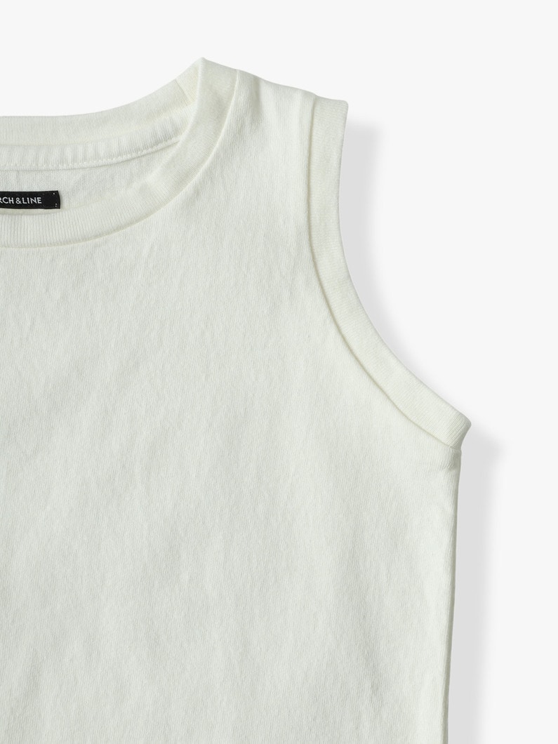 Cotton Tank Top (115-135cm) 詳細画像 white 2