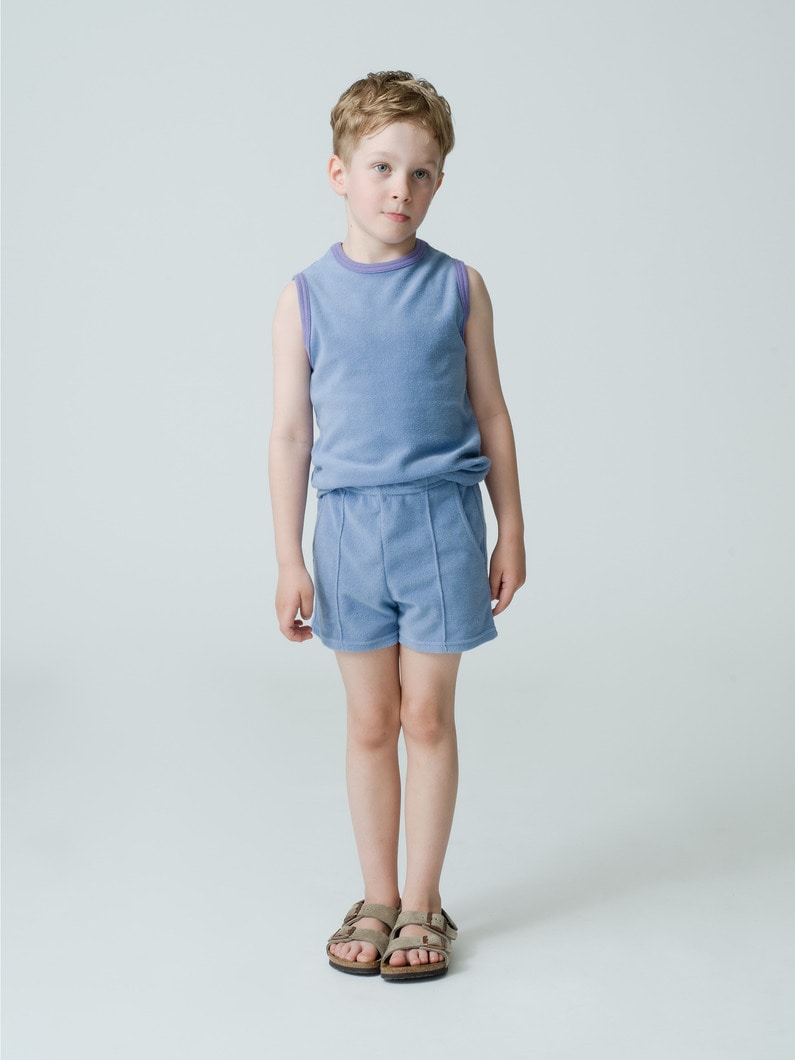 Over Sized Pile Tank Top (blue/light gray/85-130cm) 詳細画像 blue 2