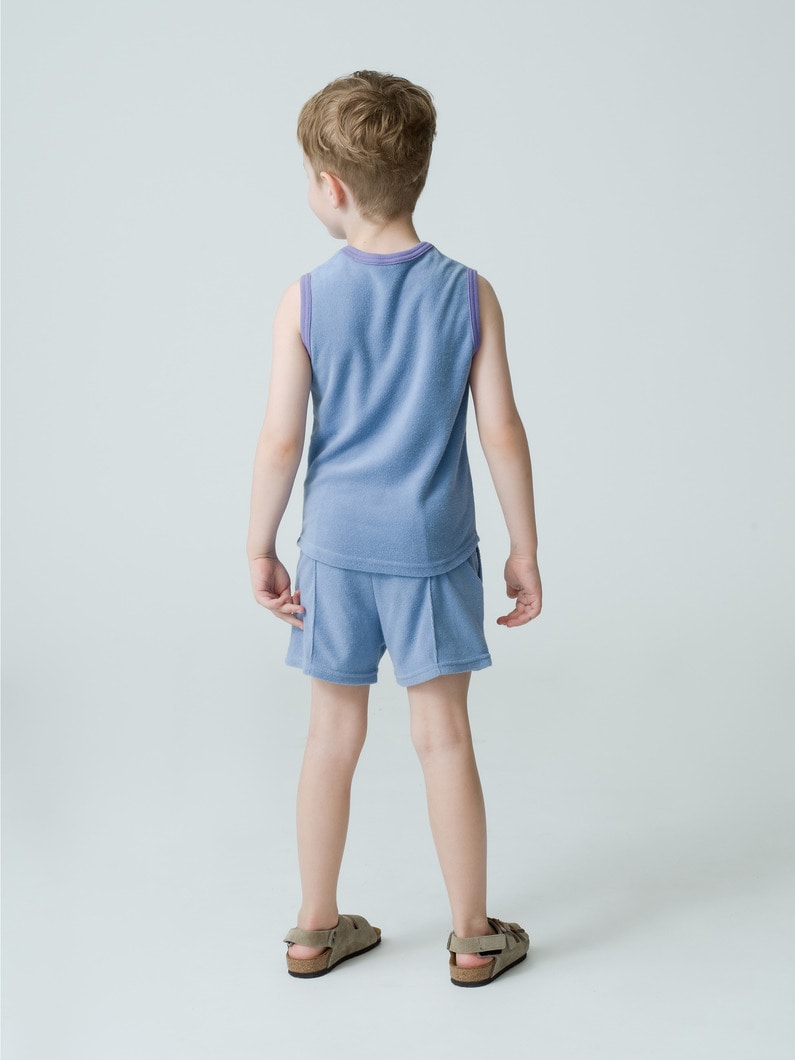 Over Sized Pile Tank Top (blue/light gray/85-130cm) 詳細画像 blue 3