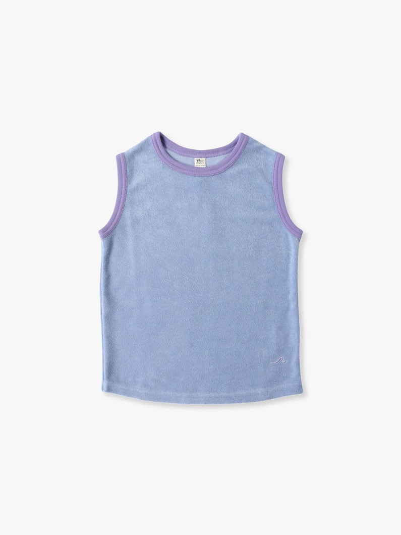 Over Sized Pile Tank Top (blue/light gray/85-130cm) 詳細画像 blue 4