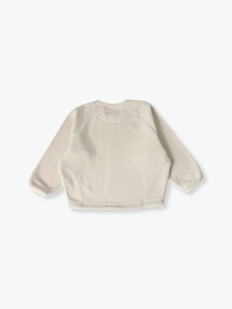 Fleece Crew Neck Pullover (beige/light blue/gray/100-140cm) 詳細画像 beige 1